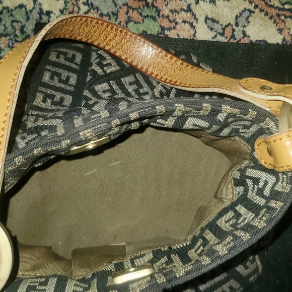 Authentic pre-owned rare Fendi mini chef bag in zucca canvas - Picture 3 of 6